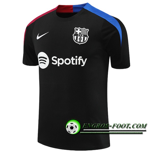 Training T-Shirts FC Barcelone Noir/Bleu/Rouge 2024/2025 -02