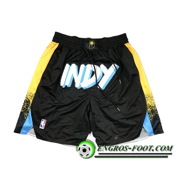 Shorts NBA Indiana Pacers 2024/25 Noir/Jaune -02