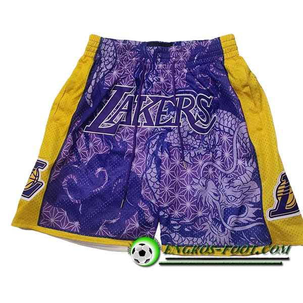 Shorts NBA Los Angeles Lakers 2024/25 Pourpre/Jaune