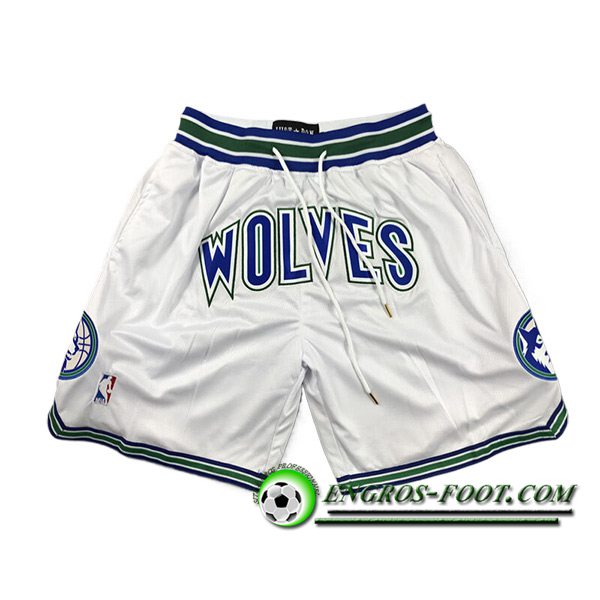 Shorts NBA Minnesota Timberwolves 2024/25 Blanc/Bleu