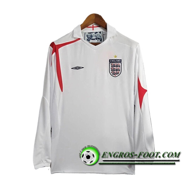 Maillot de Foot Angleterre Retro Domicile Manches Longues 2005