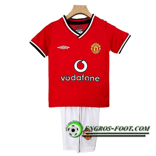 Maillot de Foot Manchester United Retro Enfant Domicile 2000/2001