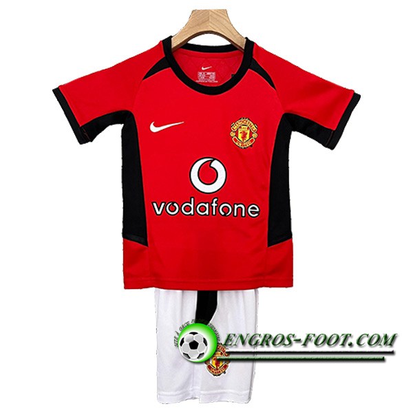 Maillot de Foot Manchester United Retro Enfant Domicile 2002/2004