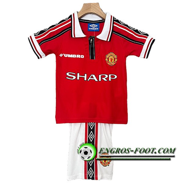 Maillot de Foot Manchester United Retro Enfant Domicile 1998/1999