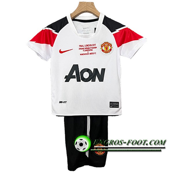 Maillot de Foot Manchester United Retro Enfant Exterieur 2010/2011