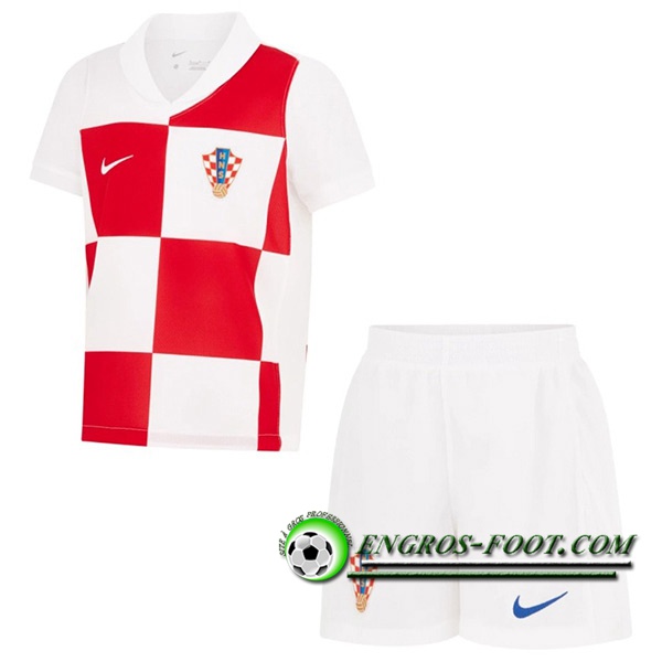 Maillot de Foot Croatie Enfant Domicile UEFA Euro 2024