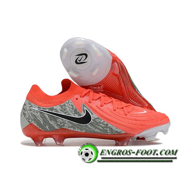 Nike Chaussures de Foot Phantom Luna Elite NU FG Orange/Gris