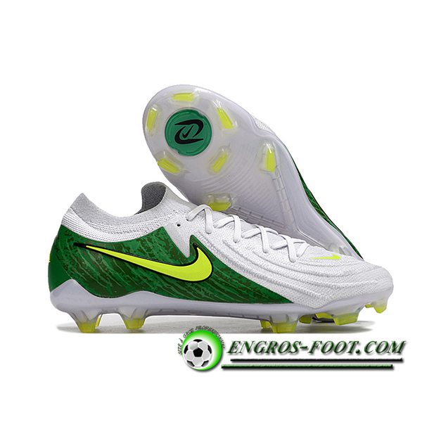 Nike Chaussures de Foot Phantom Luna Elite NU FG Blanc/Vert