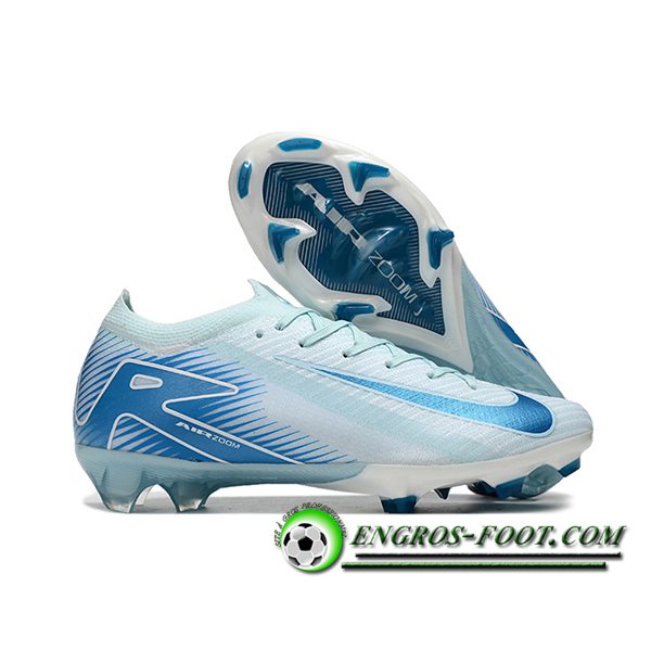 Nike Chaussures de Foot AIR Zoom Mercurial Vapor 16 Elite XXV FG Blanc/Bleu