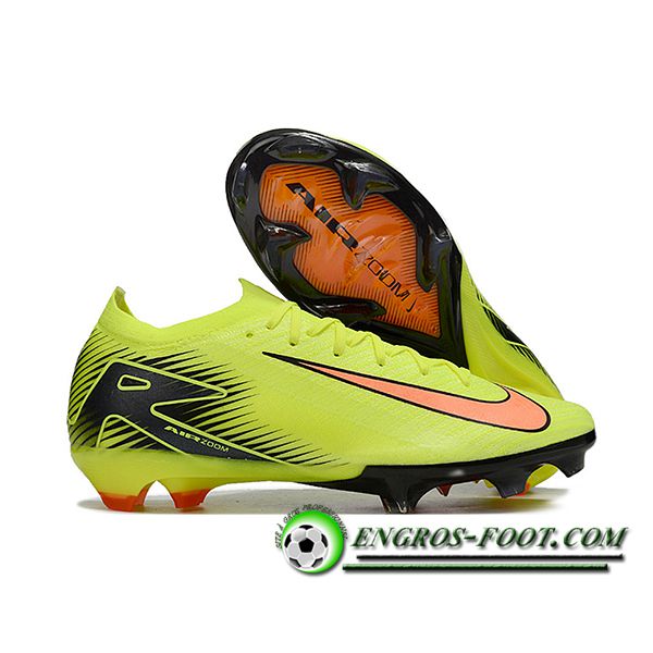 Nike Chaussures de Foot AIR Zoom Mercurial Vapor 16 Elite XXV FG Jaune/Noir/Orange