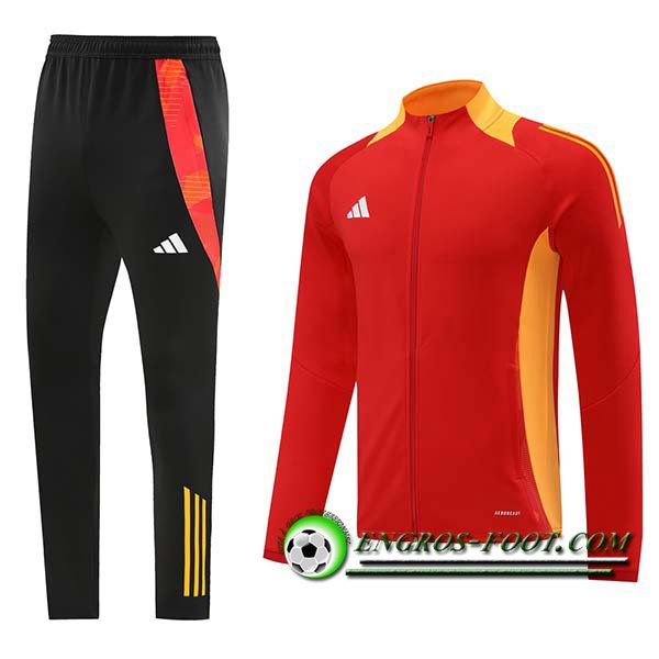 Ensemble Survetement de Foot Veste Foot Adidas Rouge/Orange 2024/2025