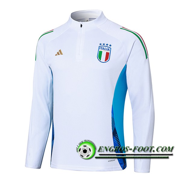 Sweatshirt Training Italie Blanc/Bleu 2024/2025