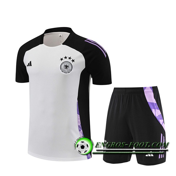 Training T-Shirts Allemagne Blanc/Pourpre/Noir 2024/2025