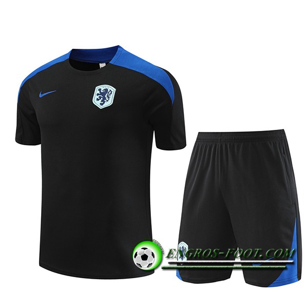 Training T-Shirts Pays-Bas Noir/Bleu 2024/2025