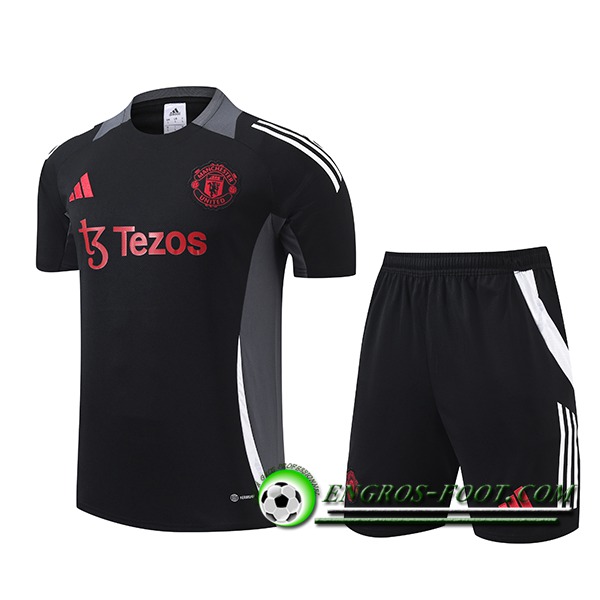 Training T-Shirts Manchester United Noir/Blanc/Rouge 2024/2025
