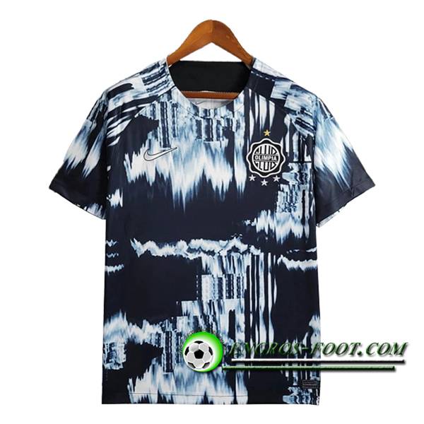 Training T-Shirts Club Olimpia Noir/Blanc/Bleu 2024/2025