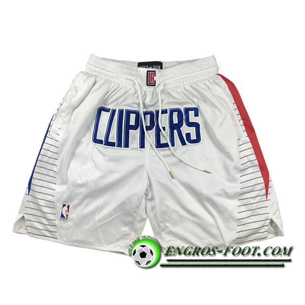 Shorts NBA Los Angeles Clippers 2024/25 Blanc/Rouge/Bleu