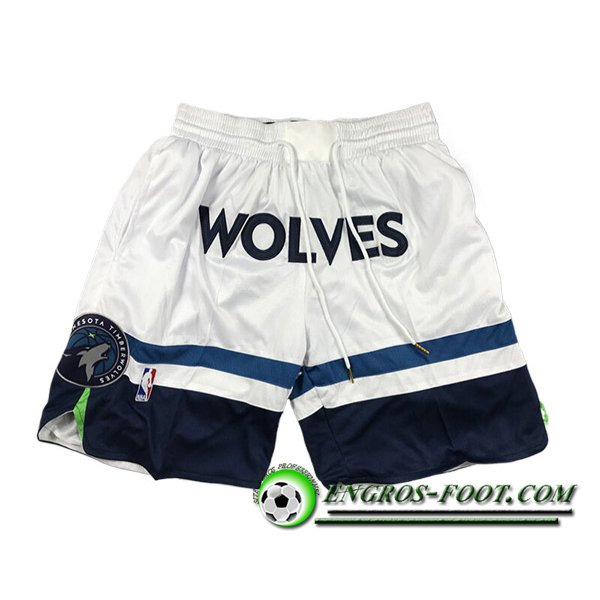 Shorts NBA Minnesota Timberwolves 2024/25 Blanc/Noir