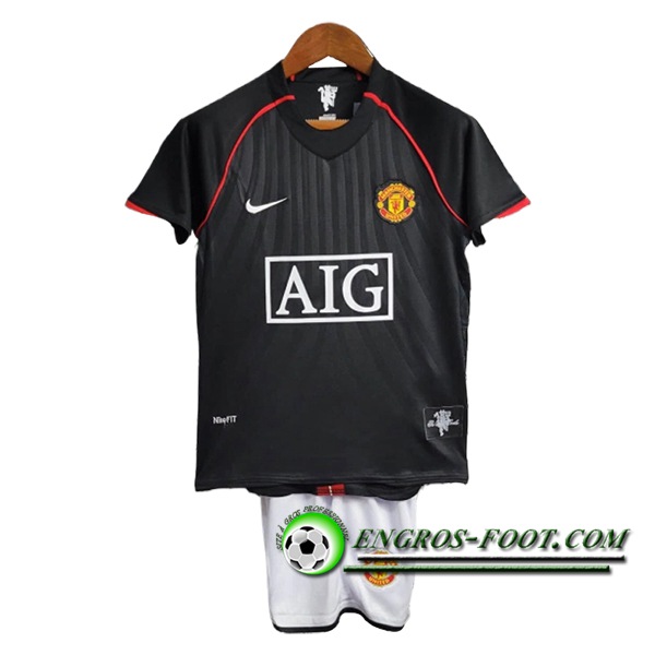 Maillot de Foot Manchester United Retro Enfant Exterieur 2007/2008