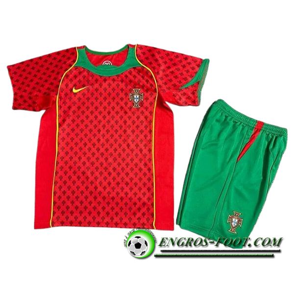 Maillot de Foot Portugal Retro Enfant Domicile 2004