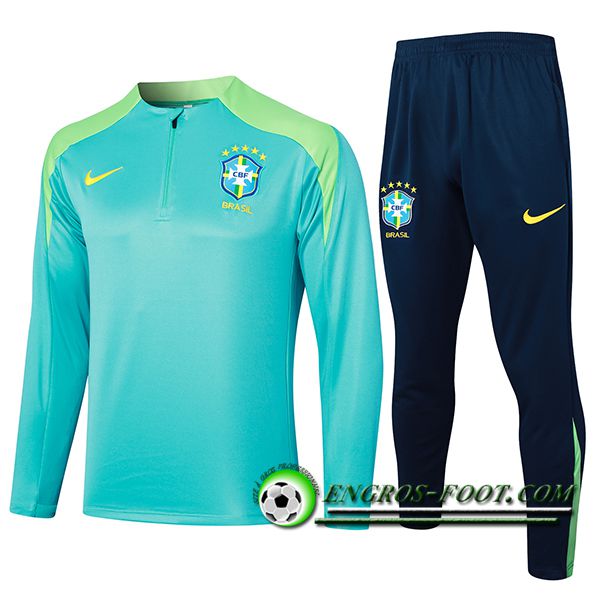 Ensemble Survetement de Foot Brésil Vert 2024/2025 -02