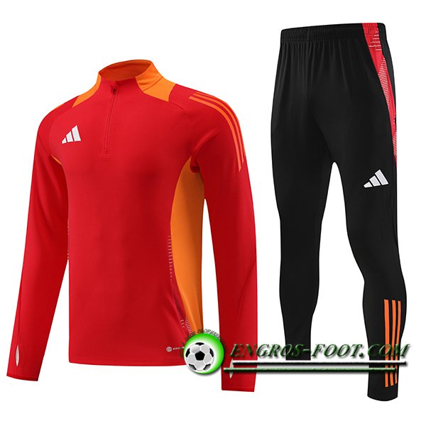 Ensemble Survetement de Foot Adidas Rouge/Orange 2024/2025 -02