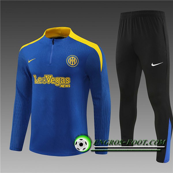 Ensemble Survetement de Foot Inter Milan Bleu/Jaune 2024/2025