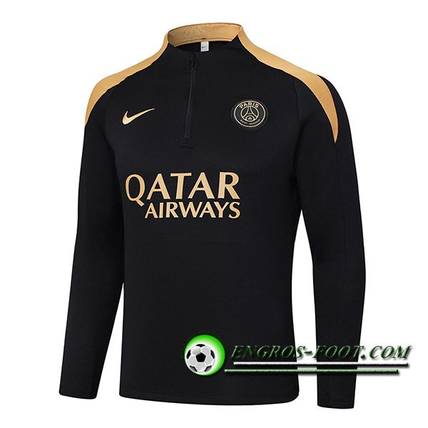 Sweatshirt Training PSG Noir/Jaune 2024/2025