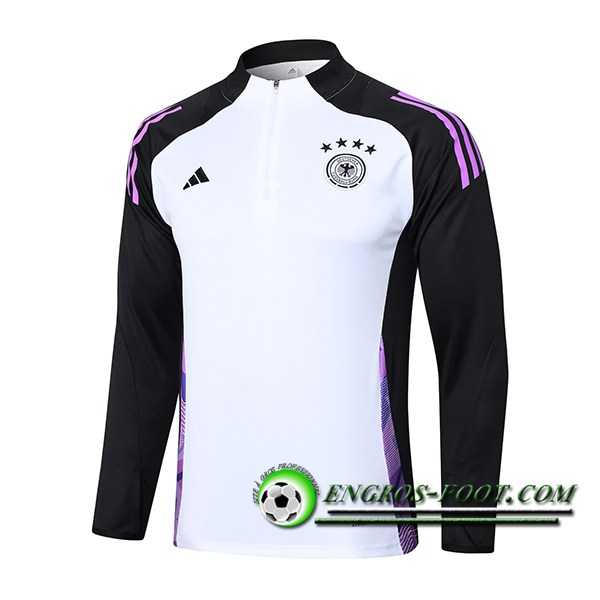 Sweatshirt Training Allemagne Blanc/Pourpre/Noir 2024/2025