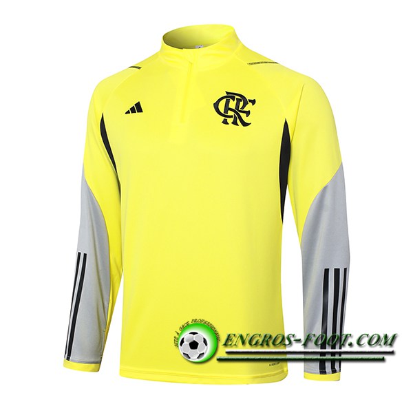 Sweatshirt Training Flamenco Jaune/Gris/Noir 2024/2025