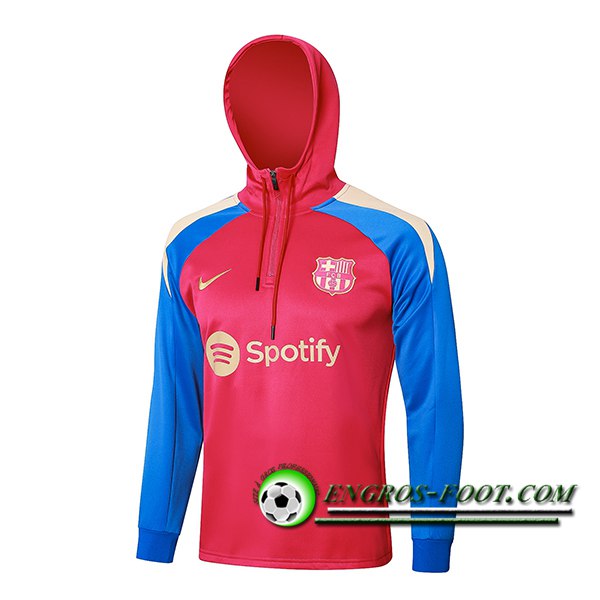 Veste A Capuche FC Barcelone Rouge/Bleu 2024/2025