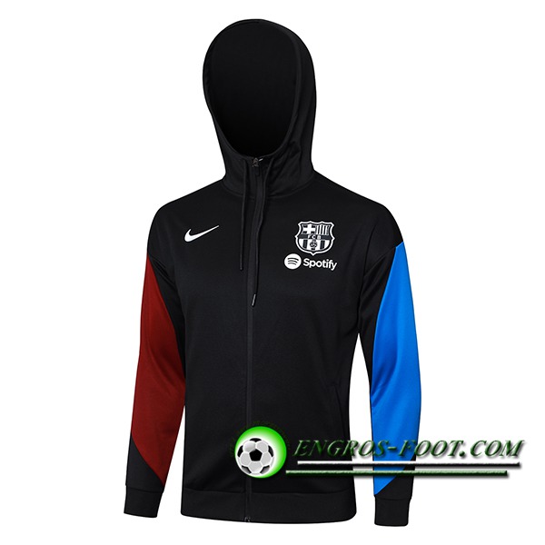 Veste A Capuche FC Barcelone Noir/Rouge/Bleu 2024/2025