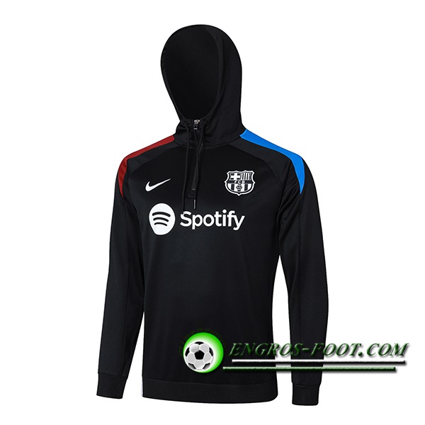 Veste A Capuche FC Barcelone Noir/Rouge/Bleu 2024/2025 -02