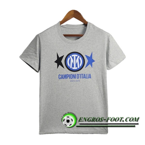 Maillot de Foot Inter Milan T-Shirt Champion 2 Gris 2023/2024
