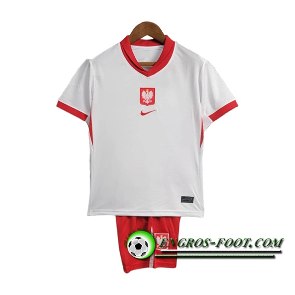 Nouveau Maillot de Foot Pologne Enfant Domicile 2024/2025