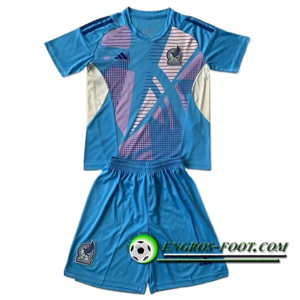 Maillot de Foot Mexique Enfant Gardien de But Bleu 2024/2025