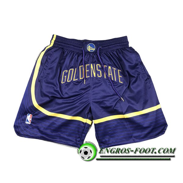 Shorts NBA Golden State Warriors 2024/25 Bleu/Jaune