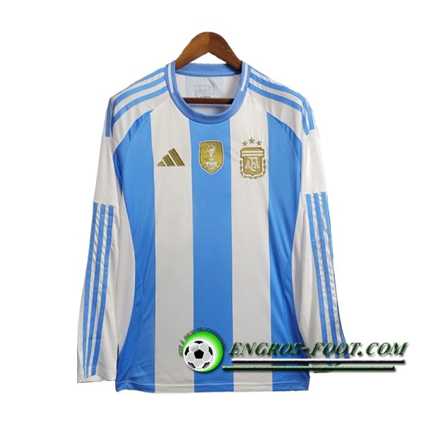 Maillot Equipe Foot Argentine Domicile Manches Longues 2024/2025