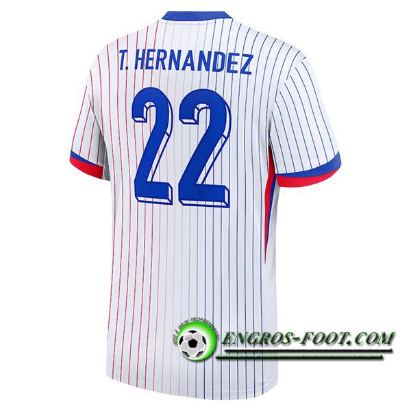 Maillot Equipe Foot france (T. HERNANDEZ #22) 2024/2025 Exterieur