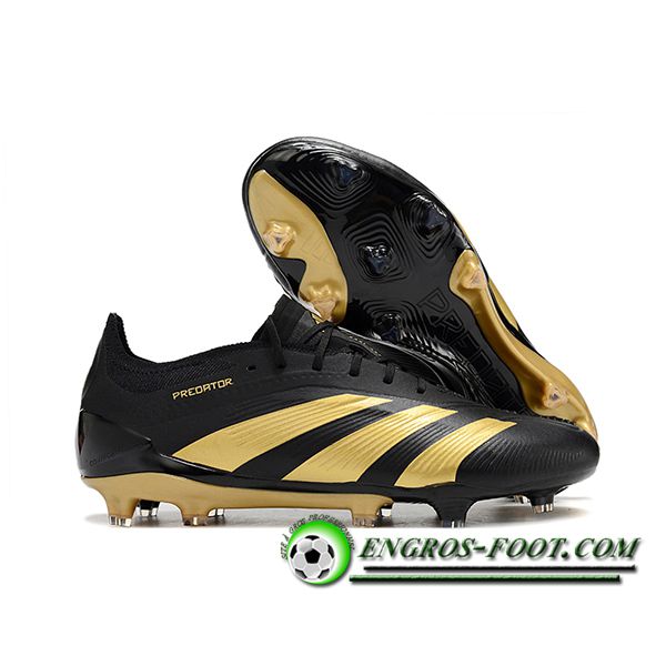 Adidas Chaussures de Foot Predator Elite FG Noir/Jaune