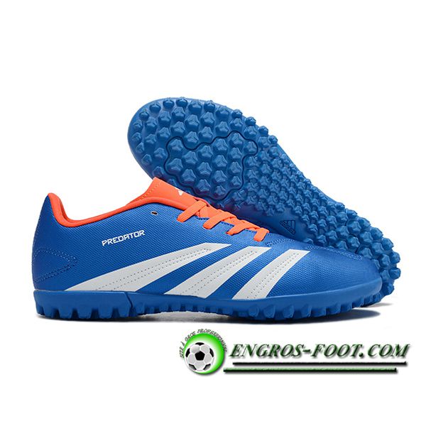 Adidas Chaussures de Foot Predator Club TF Bleu/Blanc/Orange