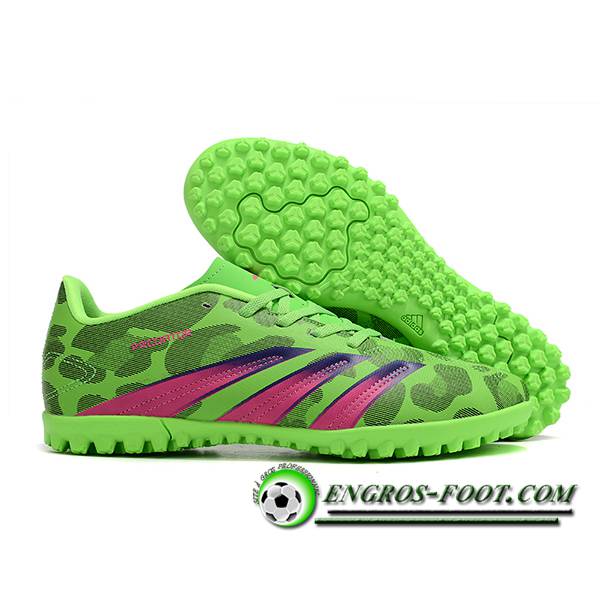 Adidas Chaussures de Foot Predator Club TF Vert/Gris/Pourpre