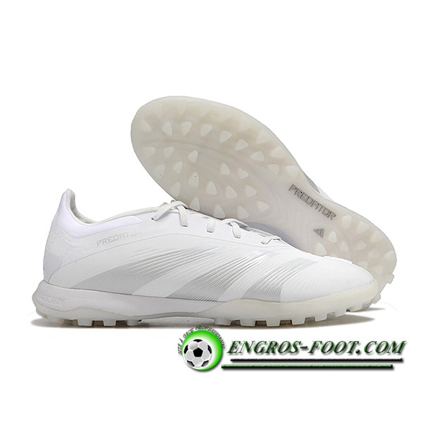 Adidas Chaussures de Foot PREDATOR 24 ELITE TF BOOTS Blanc/Gris