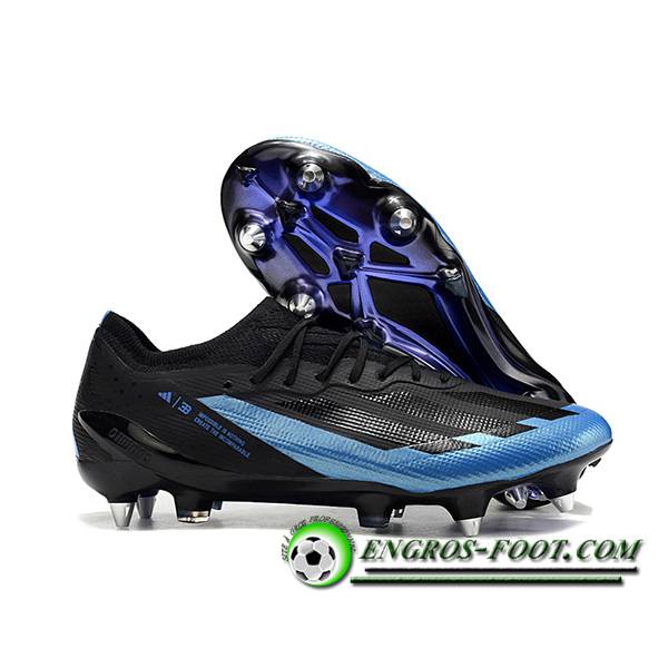 Adidas Chaussures de Foot X Crazyfast1 SG Noir/Bleu