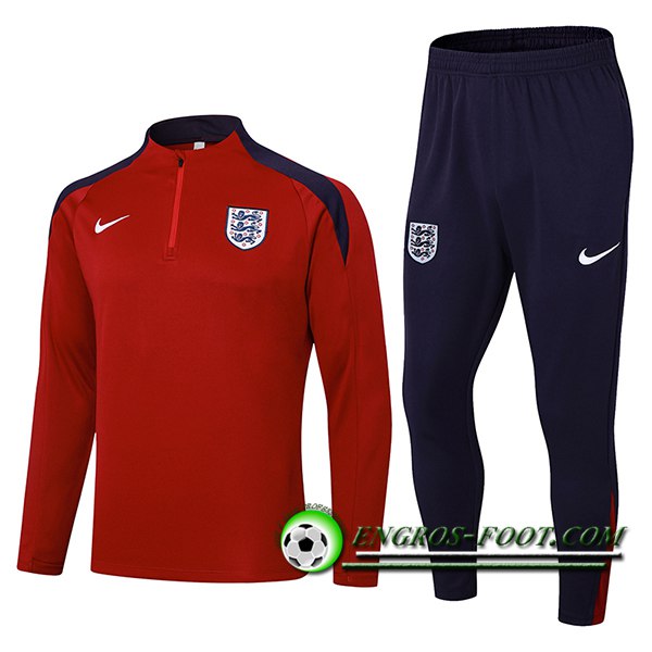 Ensemble Survetement de Foot Angleterre Rouge/Bleu 2024/2025