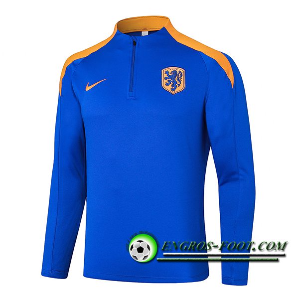 Sweatshirt Training Pays-Bas Bleu/Orange 2024/2025