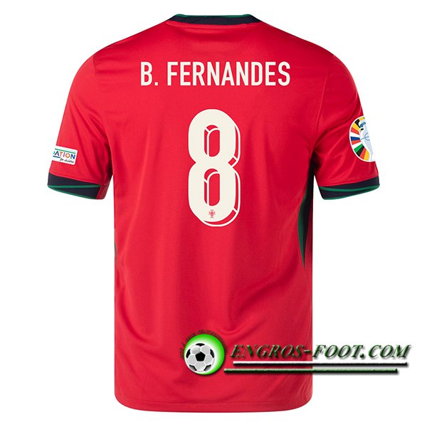 Maillot de Foot Portugal (B. FERNANDES #8) UEFA Euro 2024 Domicile