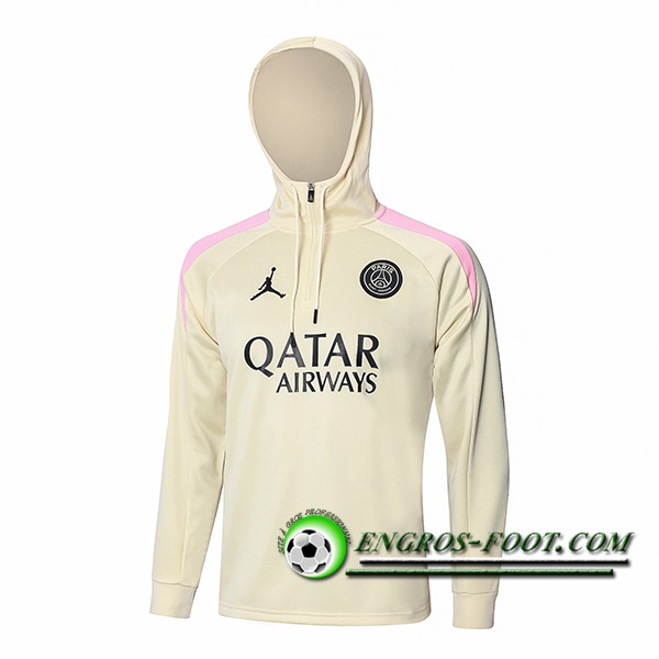 Veste A Capuche PSG Beige/Rose 2024/2025