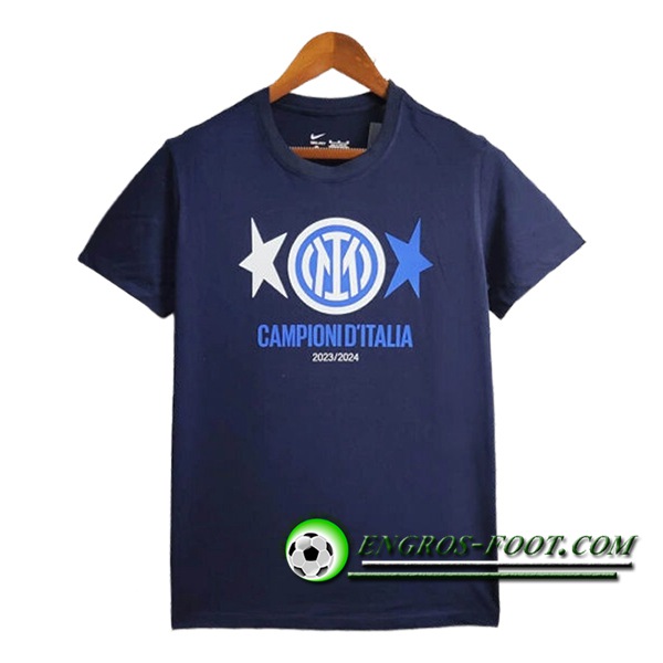 Maillot de Foot Inter Milan T-Shirt Champion 2 Bleu Marine 2023/2024