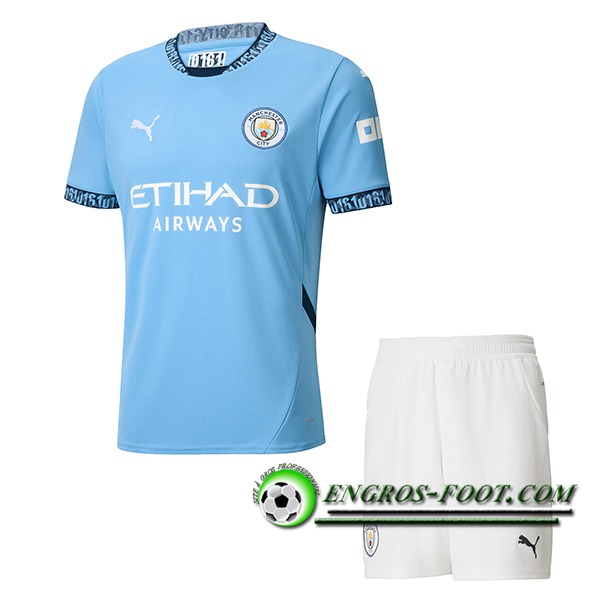 Nouveau Maillot de Foot Manchester City Enfant Domicile 2024/2025